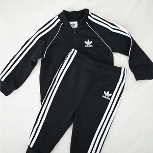 Adidas Black Track Suit Set Toddler Size: 9-12M